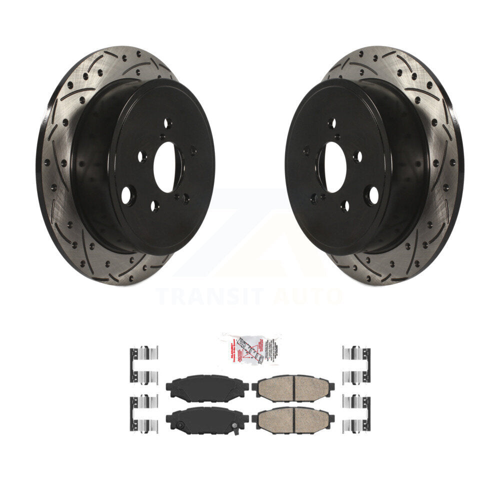 Kit de plaquettes de frein en céramique, fente de perçage arrière, Rotors, pour Subaru Impreza Forester Outbac