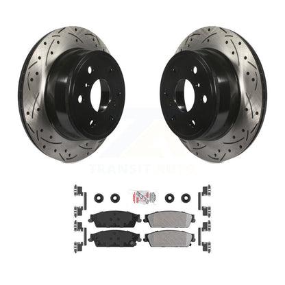 Rotors de frein à fente arrière, Kit de plaquettes semi-métalliques pour Chevrolet GMC Sierra 150