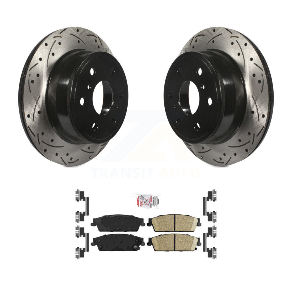 Kit de plaquettes en céramique pour Rotors de frein à fente de forage arrière, pour Chevrolet GMC Sierra 1500 Taho