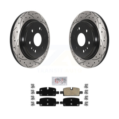 Kit de plaquettes en céramique pour Rotors de frein à fente de forage arrière, pour GMC Chevrolet Silverado 1500 X