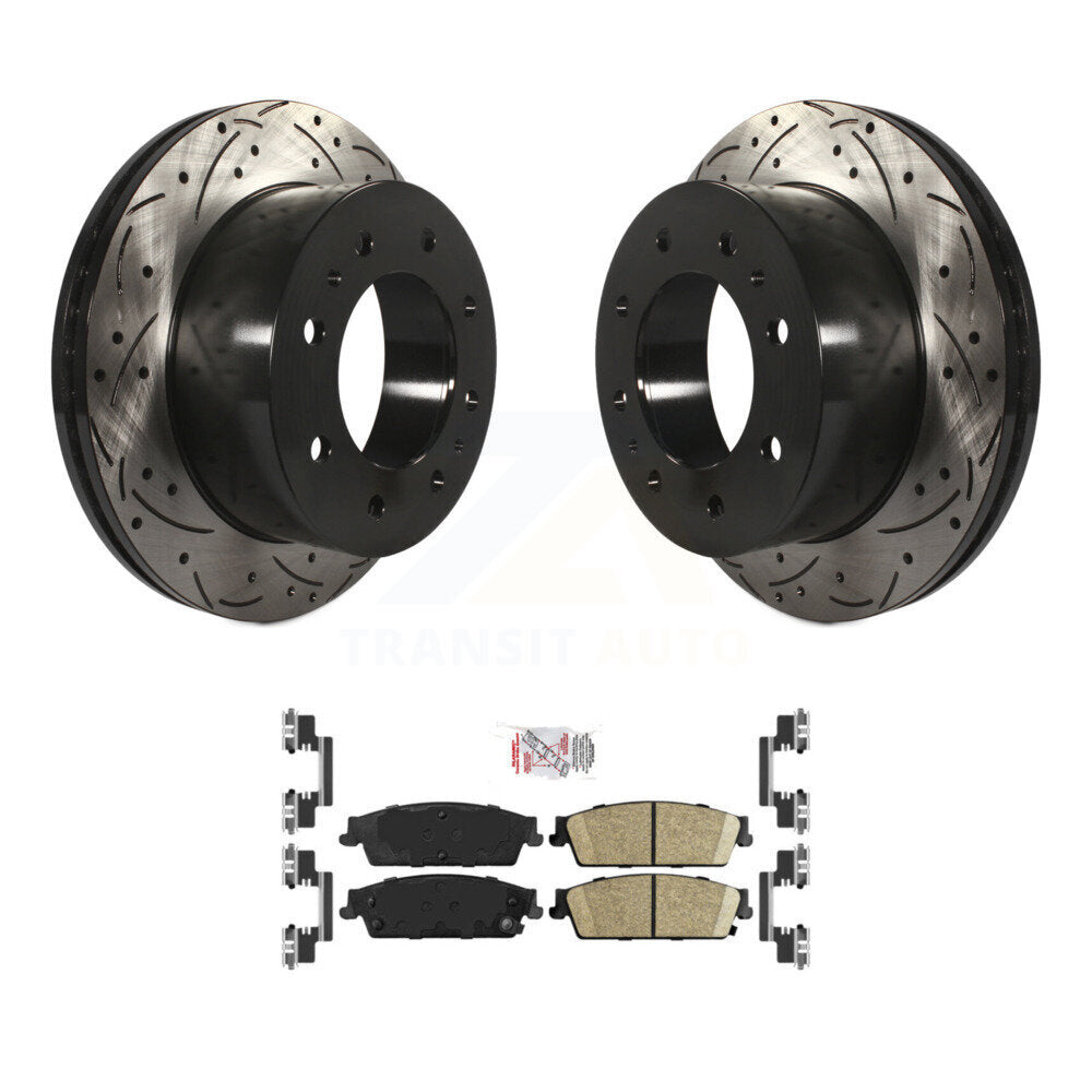 Kit de plaquettes en céramique pour Rotors de frein à fente de forage arrière, pour Chevrolet Silverado 1500 Hybri