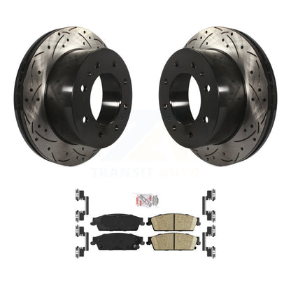 Kit de plaquettes en céramique pour Rotors de frein à fente de forage arrière, pour Chevrolet Silverado 1500 Hybri