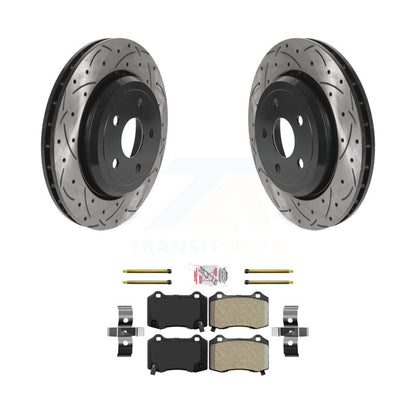 Kit de plaquettes semi-métalliques de Rotors de frein de fente de forage arrière pour Jeep Grand Cherokee Dodg