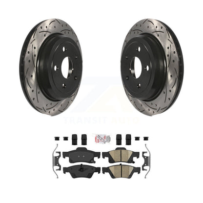 Rotor de frein à fente arrière percé et Kit de plaquettes en céramique pour Jeep Grand Cherokee Dodge W