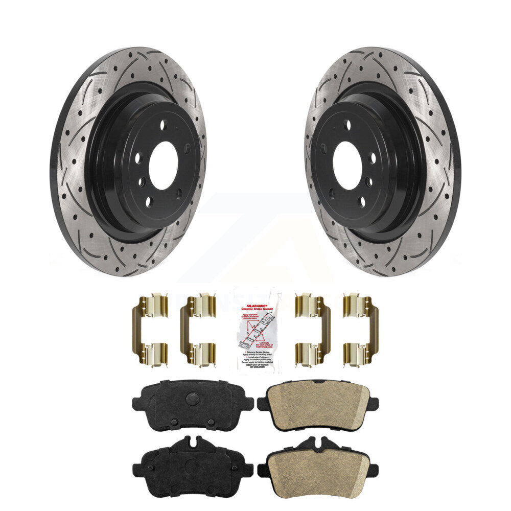 Kit de plaquettes en céramique pour Rotor de frein, fente de perçage arrière, pour Mercedes-Benz ML350 GLE350 ML25