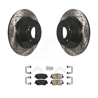 Kit de plaquettes en céramique pour Rotors de frein à fente de forage arrière, pour Kia Sorento Hyundai Santa Fe X