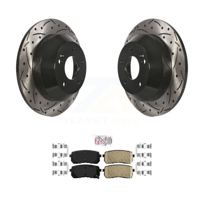 Kit de plaquettes en céramique pour Rotor de frein à disque, fente de perçage arrière, pour Kia Sedon 2015 – 2021