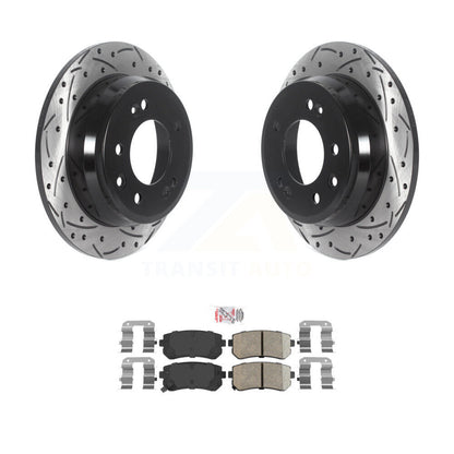 Kit de plaquettes en céramique pour Rotors de frein à disque, fente de perçage arrière, pour Hyundai Elantra Tucson Ki