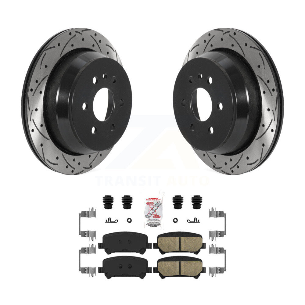 Kit de plaquettes de frein en céramique, Rotors de frein à fente arrière percés pour Chevrolet Colorado GMC Canyo