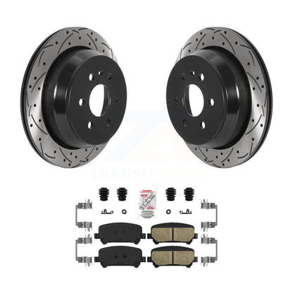Kit de plaquettes de frein en céramique, Rotors de frein à fente arrière percés pour Chevrolet Colorado GMC Canyo