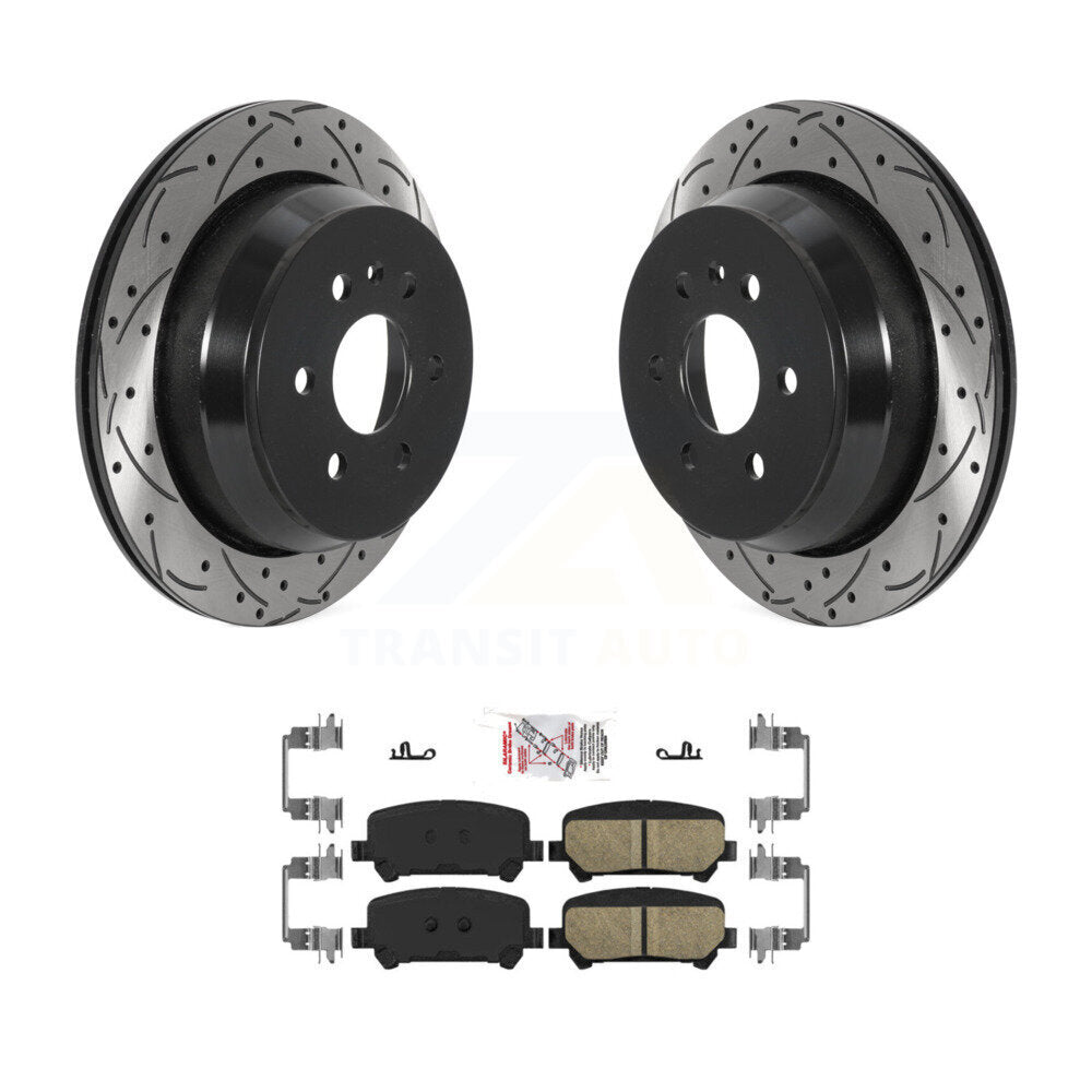 Kit de plaquettes de frein en céramique, Rotors de frein à fente arrière percés pour Chevrolet Colorado GMC Canyo