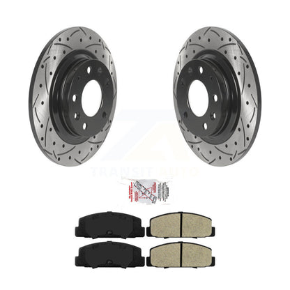 Kit de plaquettes semi-métalliques pour rotors de frein à disque, fente de perçage arrière, pour Mazda 6 Proteg