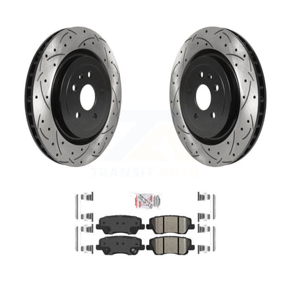 Kit de plaquettes en céramique pour Rotor de frein à disque, fente de perçage pour manteau arrière, pour Cadillac CTS 2015 6.2