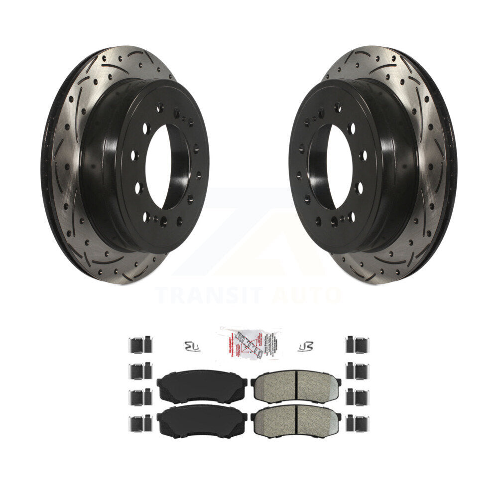 Kit de plaquettes semi-métalliques de Rotor de frein de fente de forage arrière pour Toyota 4Runner Lexus GX46
