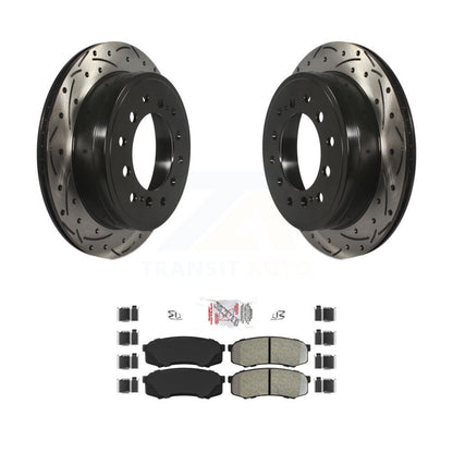 Kit de plaquettes semi-métalliques de Rotor de frein de fente de forage arrière pour Toyota 4Runner Lexus GX46