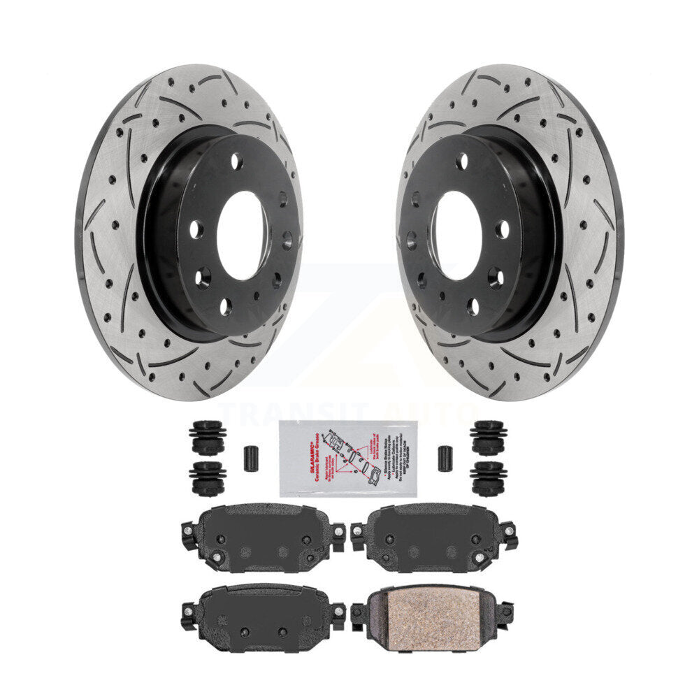 Kit de plaquettes en céramique pour Rotor de frein à disque, fente percée, revêtement arrière, pour Mazda 3 CX-3 Spor