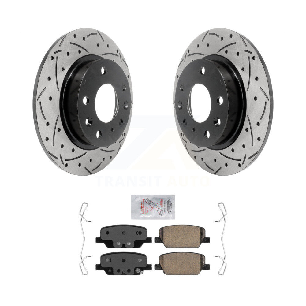 Kit de plaquettes en céramique pour rotors de frein à disque, fente de perçage arrière, pour Mazda 3 CX-30 Spor