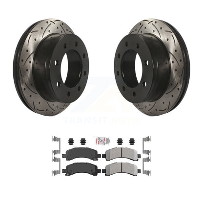Rotors de frein à fente arrière, Kit de plaquettes semi-métalliques pour GMC Chevrolet Savana 250