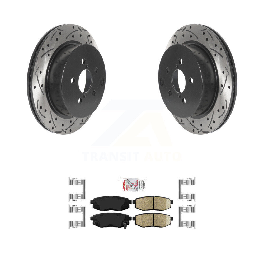 Kit de plaquettes en céramique pour Rotor de frein à fente arrière percée, pour Subaru Forester 2014 2018 2.0
