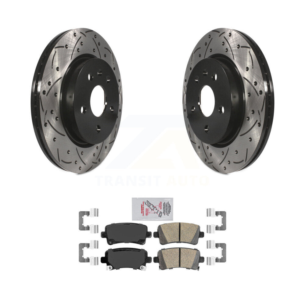 Kit de plaquettes en céramique pour Rotors de frein à fente de forage arrière, pour Buick Chevrolet Malibu LaCross