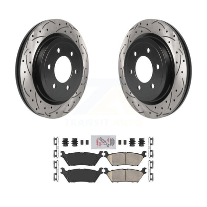 Kit de plaquettes de frein en céramique, Rotors de frein à fente arrière percés pour Ford F-150 Expedition Lincol