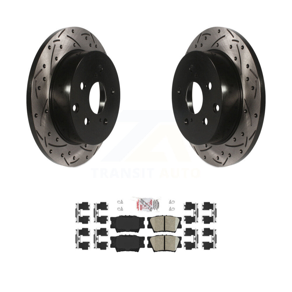 Kit de plaquettes de frein en céramique, Rotors de frein à disque à fente arrière percée pour Toyota RAV4 Lexus HS250