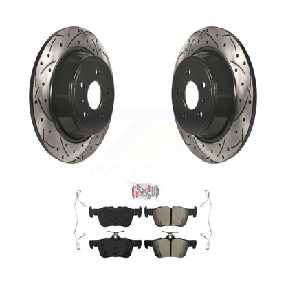 Kit de plaquettes semi-métalliques de Rotor de frein de fente de forage arrière pour Ford Escape Fusion Lincol