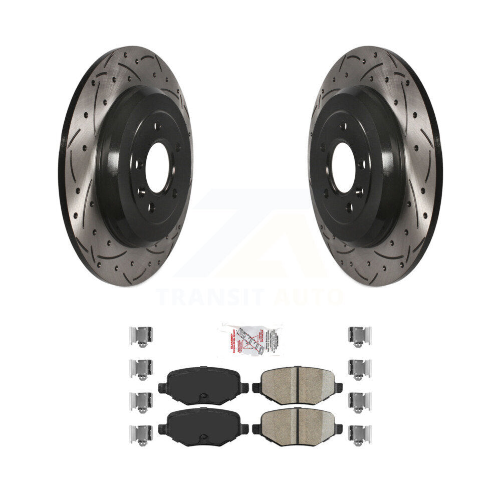 Kit de plaquettes en céramique pour Rotors de frein à fente de forage arrière, pour Ford Explorer Edge Flex Lincol