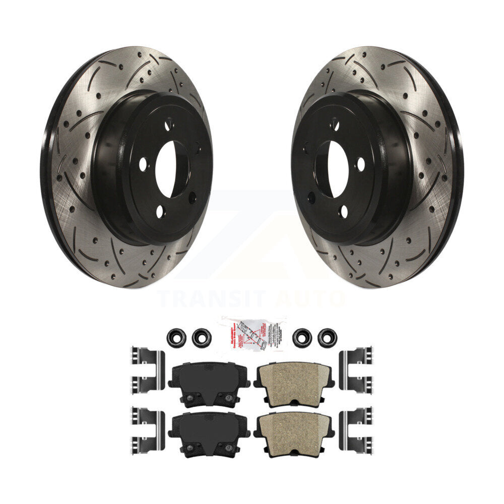 Kit de plaquettes en céramique pour Rotors de frein à disque, fente de perçage arrière, pour Dodge Charger Chrysler 30