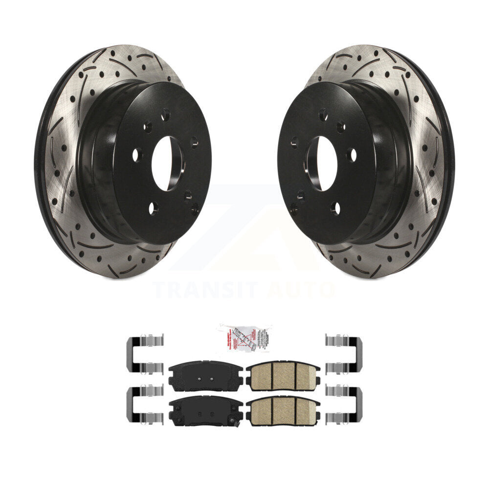 Kit de plaquettes de frein en céramique, Rotors de frein à fente arrière percés pour Chevrolet Equinox GMC Terrai