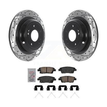 Kit de plaquettes en céramique pour rotors de frein à fente de forage arrière, pour Genesis G80 2018 l 2020 5.0