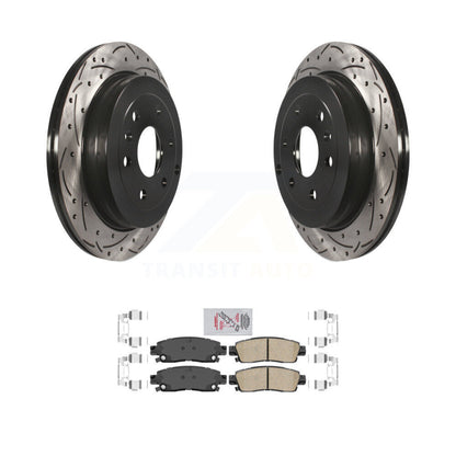 Kit de plaquettes en céramique pour Rotors de frein à fente de forage arrière, pour GMC Acadia Buick autoclave Satur