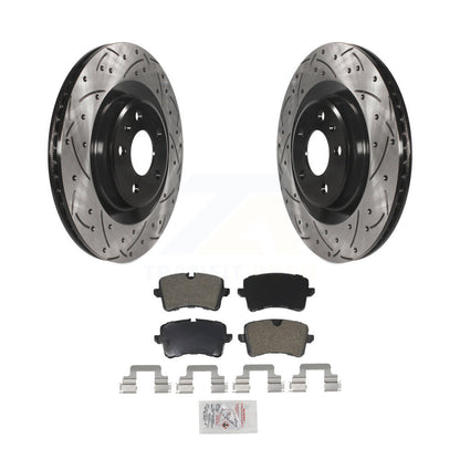 Kit de plaquettes semi-métalliques de Rotor de frein à fente percée arrière, pour Audi Porsche Macan A6 A