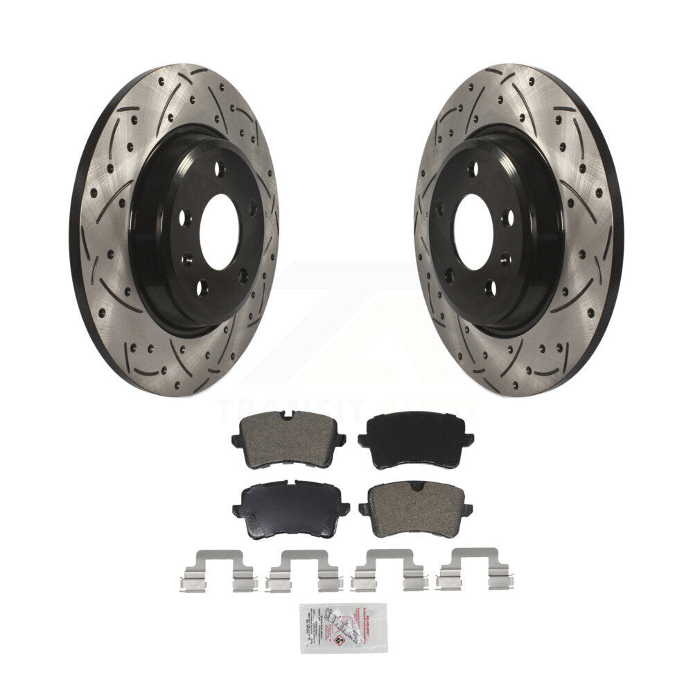 Kit de plaquettes de frein à disque semi-métalliques avec fentes percées arrière, pour Audi A7 Quattro A
