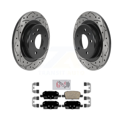 Rotor de frein à disque à fente percée avec revêtement arrière et Kit de plaquettes en céramique pour Chevrolet Malib