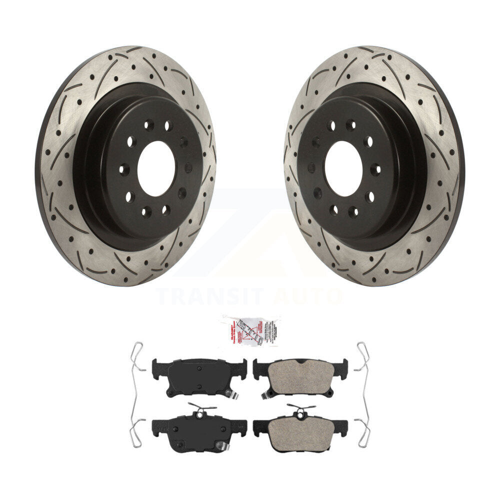 Kit de plaquettes en céramique de rotors de frein à disque fendus percés à revêtement arrière pour Buick Envisio