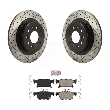 Kit de plaquettes en céramique de rotors de frein à disque fendus percés à revêtement arrière pour Buick Envisio