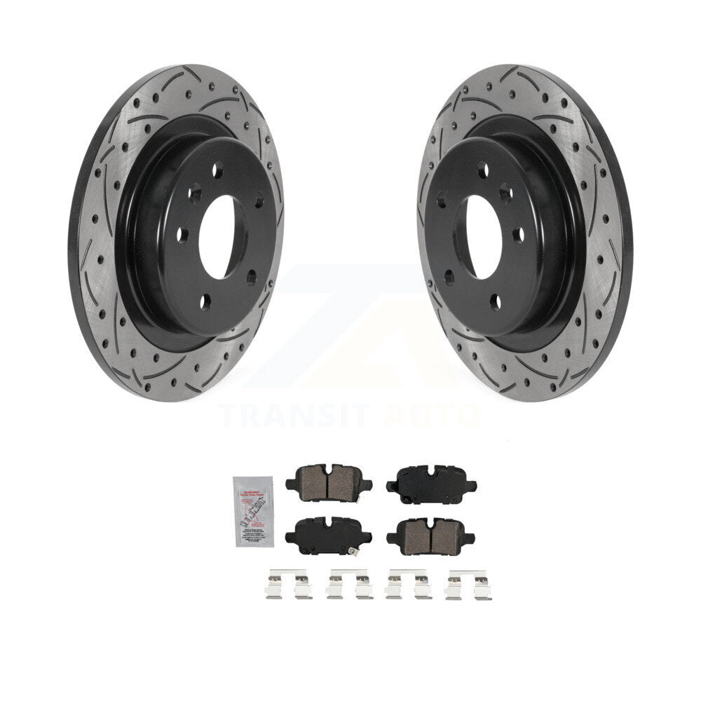 Kit de plaquettes de frein en céramique, Rotors de frein à fente arrière percés pour Chevrolet Equinox GMC Terrai