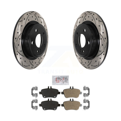 Kit de plaquettes de frein semi-métalliques pour rotors de frein à fente arrière, pour Mercedes-Benz GLA250 B25