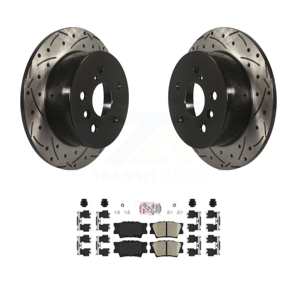 Kit de plaquettes en céramique pour Rotors de frein à fente de forage arrière, pour Toyota Camry Lexus ES350 Avalo