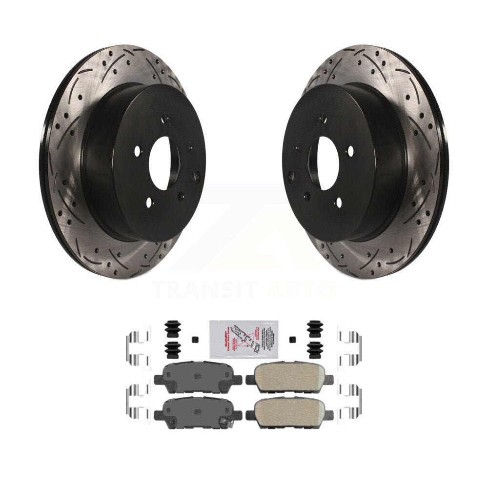 Kit de plaquettes de frein en céramique, fente de perçage arrière, Rotors, pour Nissan Murano INFINITI QX60 Q5