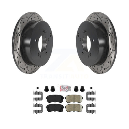 Kit de plaquettes de frein en céramique, fente de perçage arrière, Rotors, pour Hyundai Tucson Kia Sportage AW