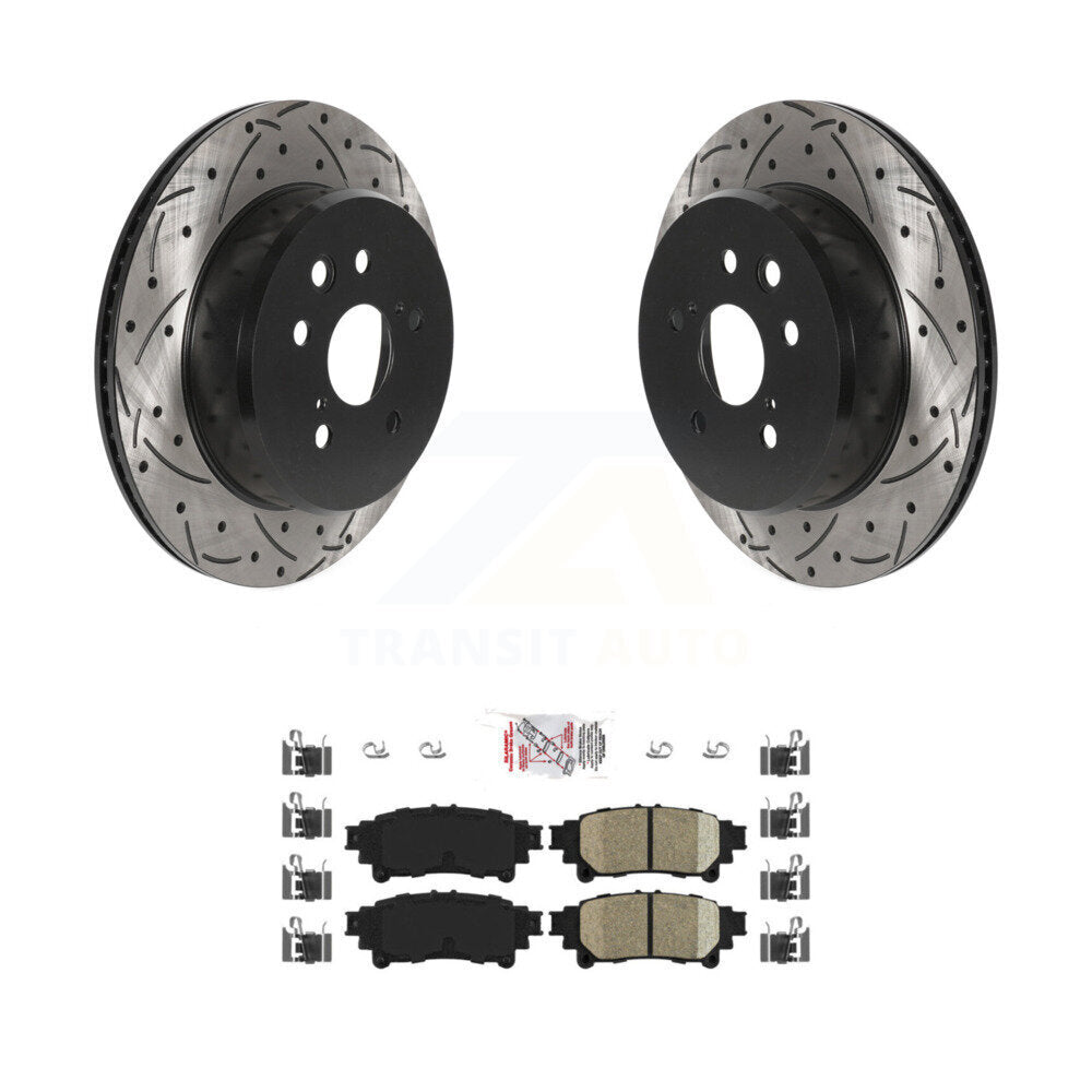 Kit de plaquettes de frein en céramique, Rotors de frein à fente arrière percés pour Lexus IS300 IS350 GS350 RC35