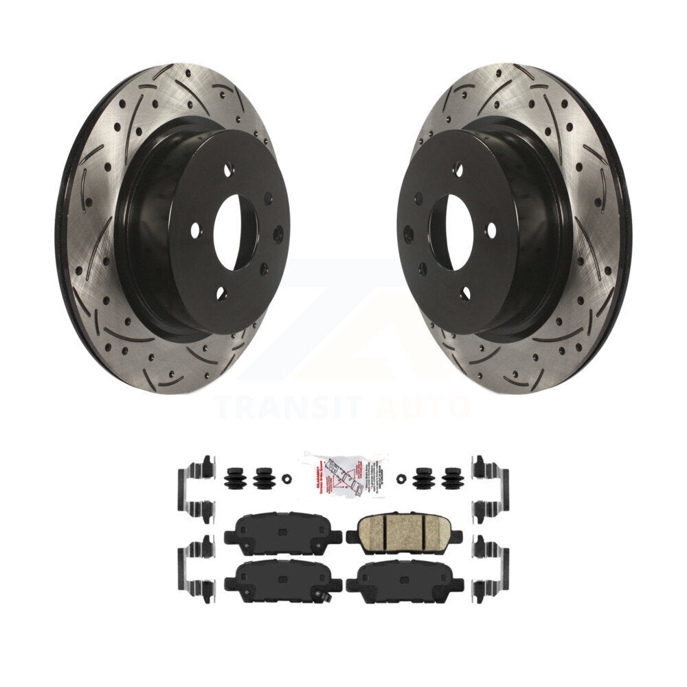 Kit de plaquettes en céramique pour Rotor de frein, fente de perçage arrière, pour Nissan Maxima INFINITI QX50 EX3