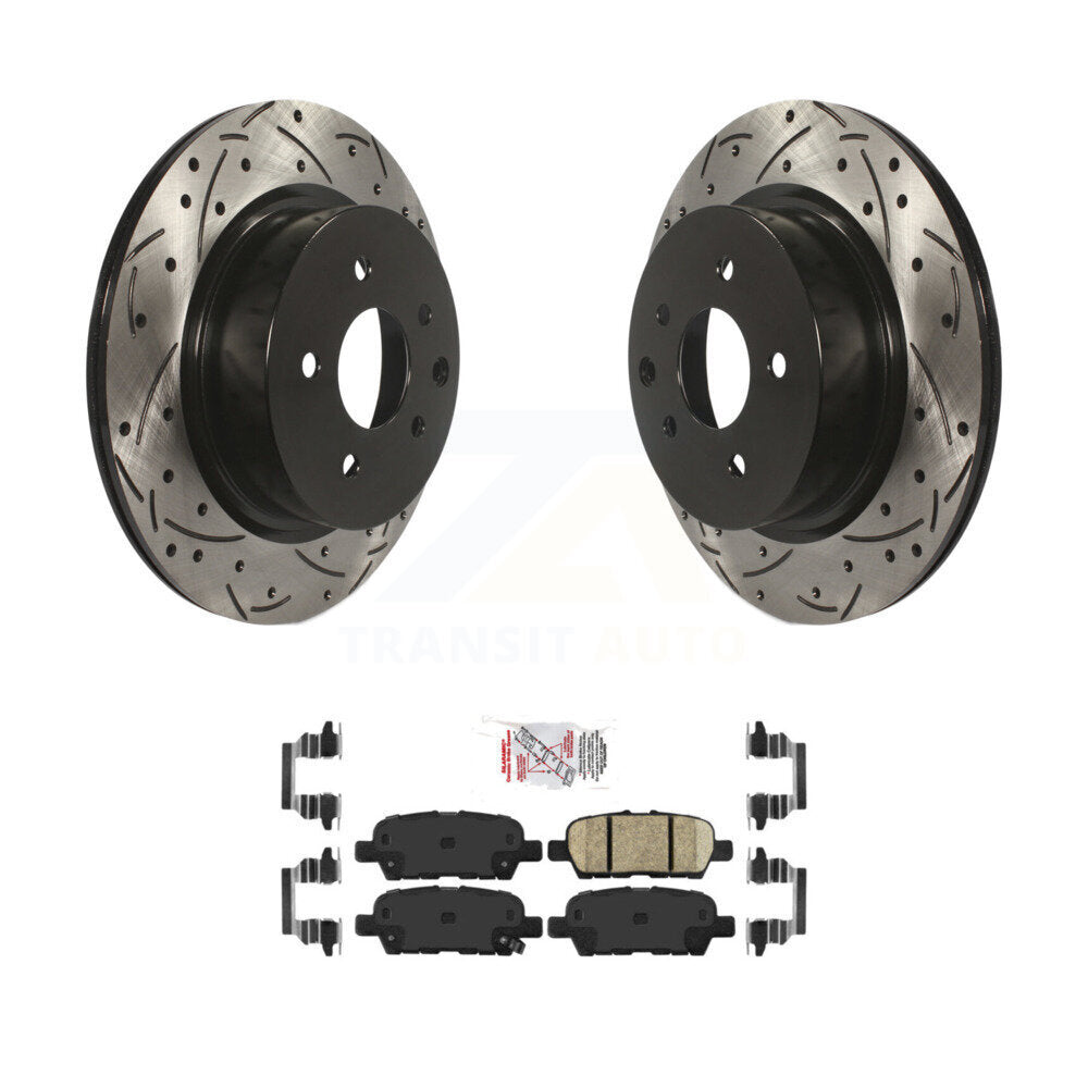Kit de plaquettes en céramique pour Rotor de frein, fente de perçage arrière, pour Nissan Maxima INFINITI QX50 EX3