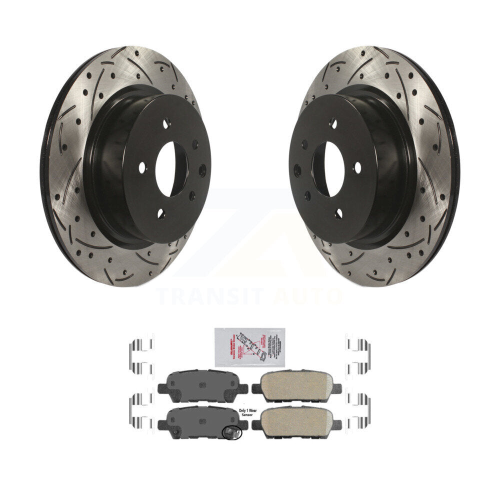Kit de plaquettes en céramique pour Rotors de frein à fente de forage arrière, pour INFINITI Nissan Maxima G37 QX5