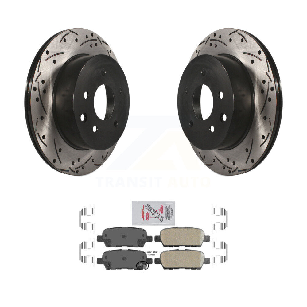 Kit de plaquettes en céramique pour Rotors de frein à fente de forage arrière, pour Nissan Rogue Sport Qashqai LEA