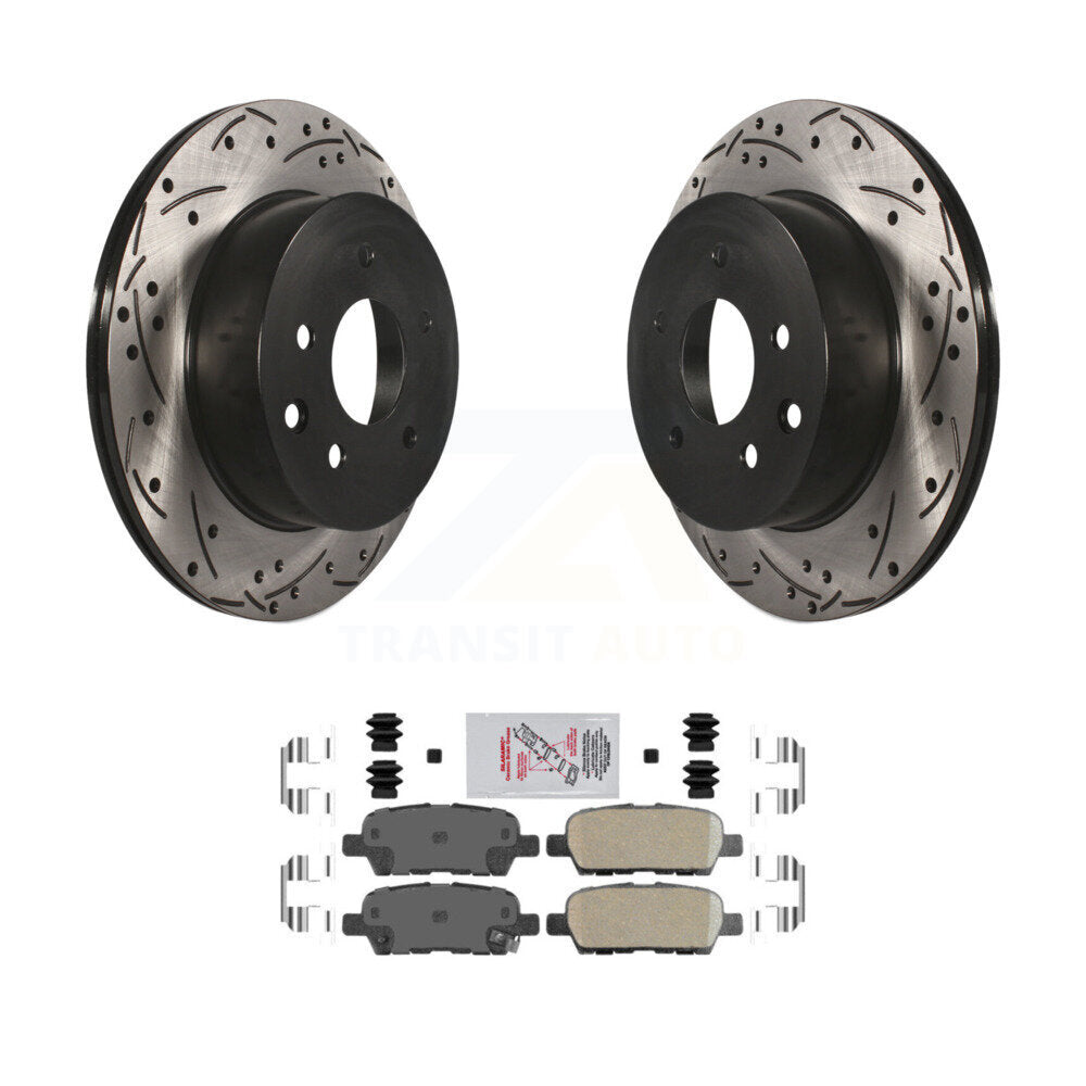 Kit de plaquettes en céramique pour Rotors de frein à fente de forage arrière, pour Nissan Rogue Sport Qashqai LEA