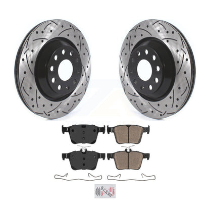 Rotor de frein à disque à fente arrière et Kit de plaquettes en céramique pour Volkswagen Atlas Golf
