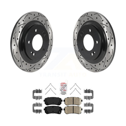 Kit de plaquettes de frein en céramique pour rotors de frein à fente arrière percés pour Kia Optima LX/EX/LX 2016 1.6
